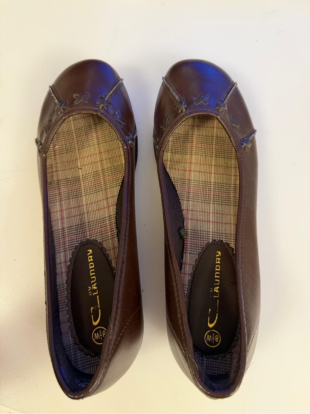 Laundry by Shelli Segal Brown Comfort Ballet Flats Women’s Size 8.5 Wide Slip-on